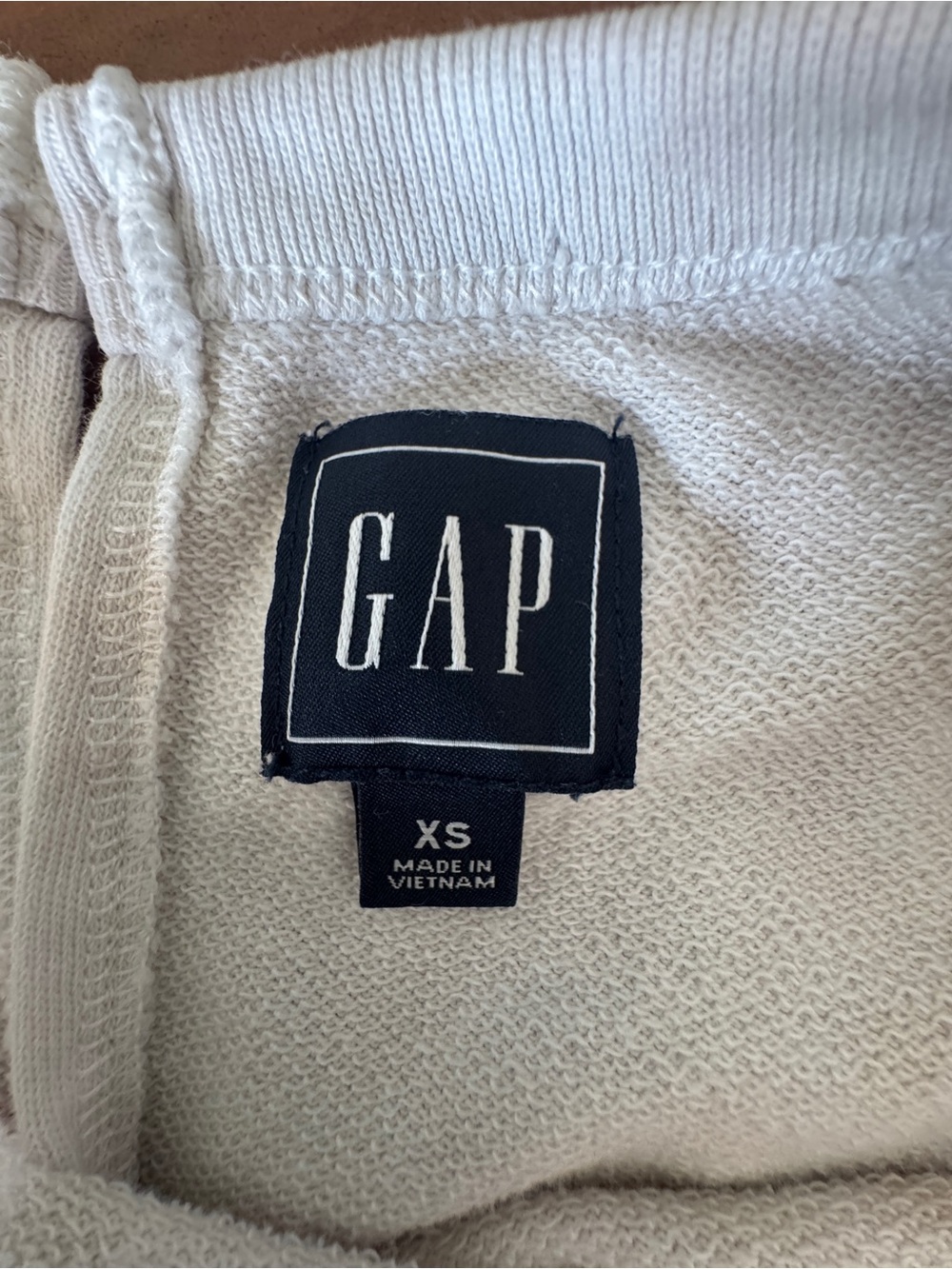 Gap Vintage Soft Cotton Tie Dye Romper Neutral Ivory Pockets XS - Picture 11 of 12